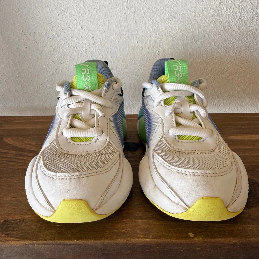 Puma RS-X Airbrush Elektro Green Big Kids Sneakers 382764-02 Size 11C